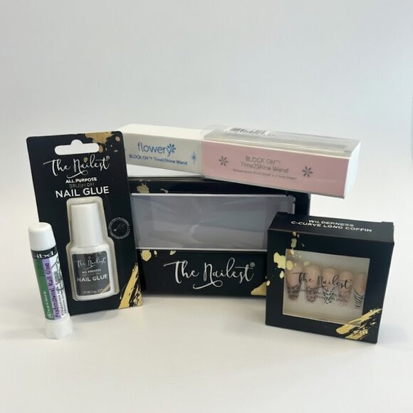 NWT The Nailest Bundle: Wilderness C-Curve Long Coffin Nails + Kit - Picture 3 of 8